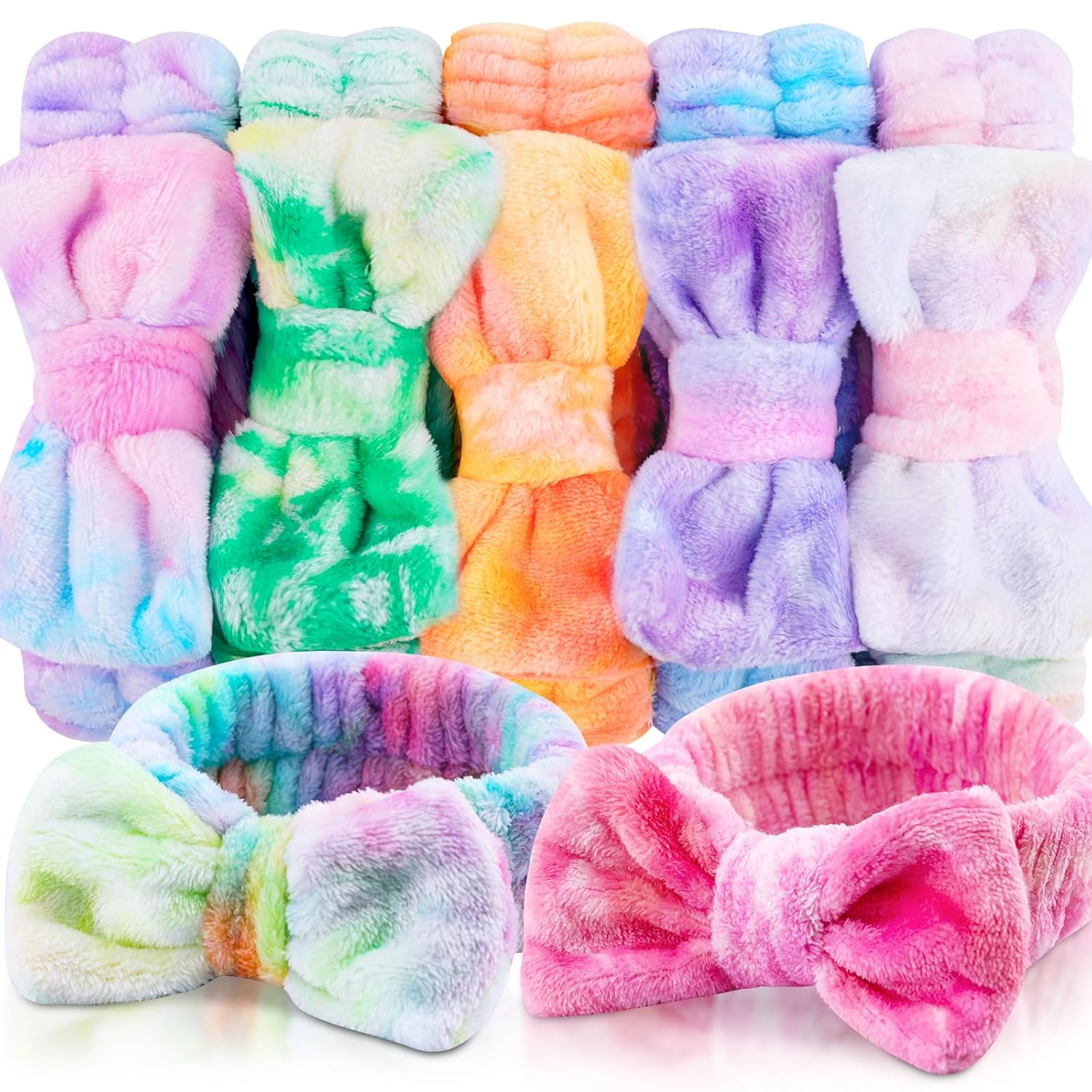 8pcs Spa Headband, Cute Small Bulk Gifts for Women, Stocking Stuffers for Teen Girls, Skincare Makeup Face Wash Headband, Hair Accessories, Birthday Party Favors Gift Basket Stuffers