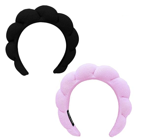 Spa Headbands for Washing Face Makeup Skin Care Headband Women Bubble Facial Beauty Headbands Puffy Shower Towel Band Hair Headband